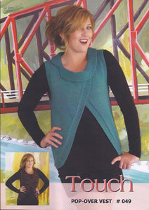 Pop-Over Vest Pattern #049 By Touch Yarns