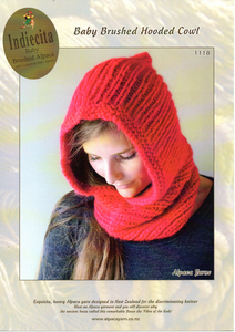 Baby Brushed Hooded Cowl #1118 by Alpaca Yarns