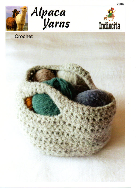 Chunky Brushed Crocheted Basket #2906 by Alpaca Yarns
