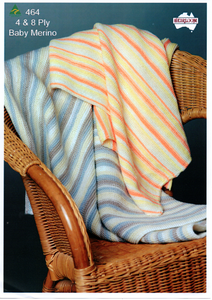 Striped Garter Stitch baby Blanket #464 by Heirloom