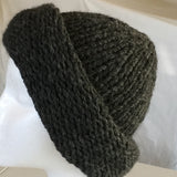Hand Knit Hat Slouchy Beanie Alpaca Merino