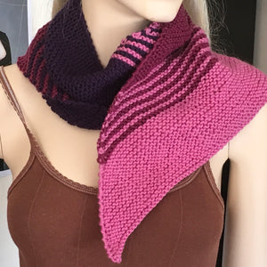 Hand knit scarf in Merino Wool