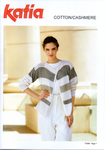 Striped and textured cardigan #TX596 By Katia