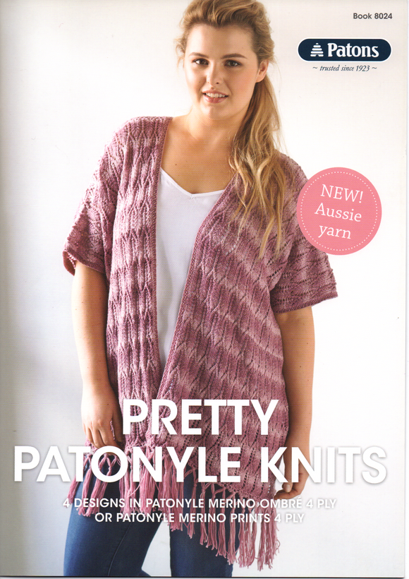 Pretty Patonyle Knits Pattern Book #8024 By Patons