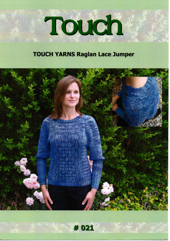 Raglan Lace Jumper #021 By Touch Yarns