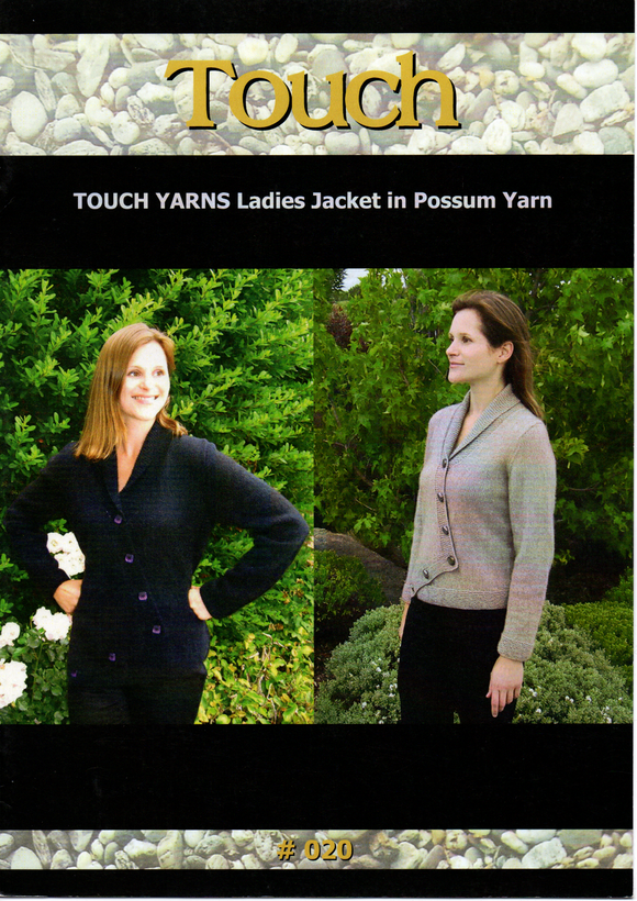 Ladies Jacket in Possum Yarn #020 By Touch Yarns
