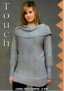 Cowel Neck Jumper #040 By Touch Yarns