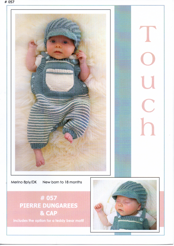 Pierre Dungarees & Cap #057 By Touch Yarns