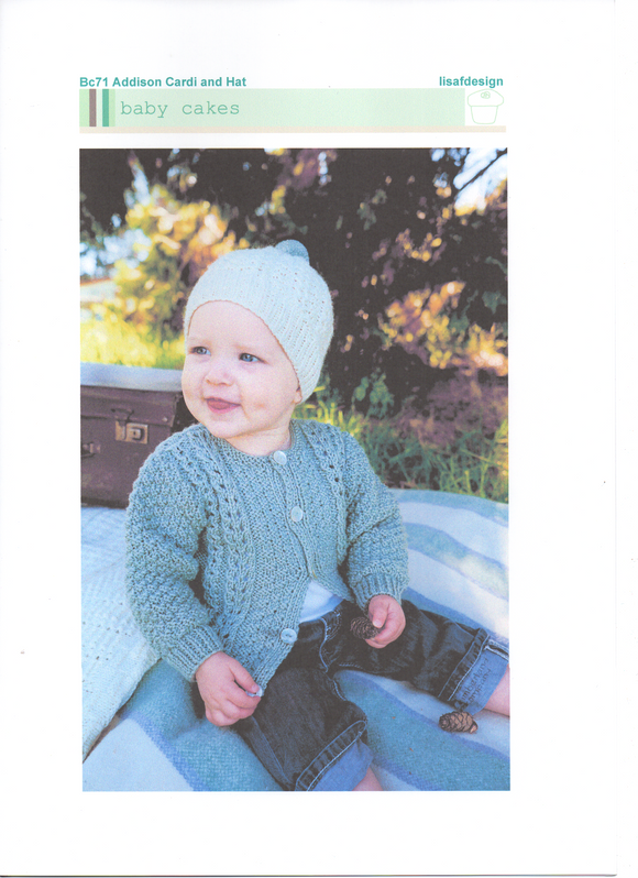 Addison Cardi & Hat #Bc71 By Touch Yarns